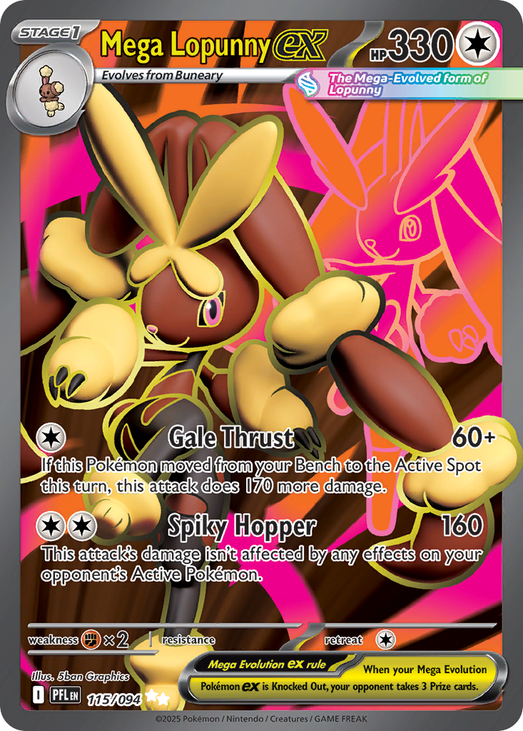 Mega Lopunny ex 115/94 Phantasmal Flames