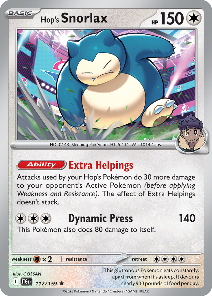 Hop's Snorlax 117/159 Journey Together