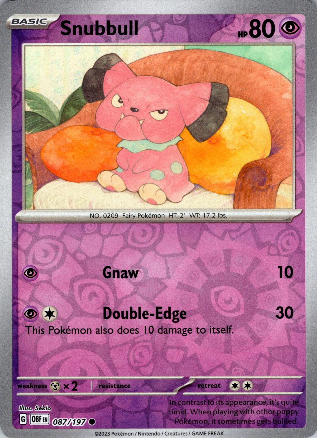 Snubbull 87/197 Obsidian Flames