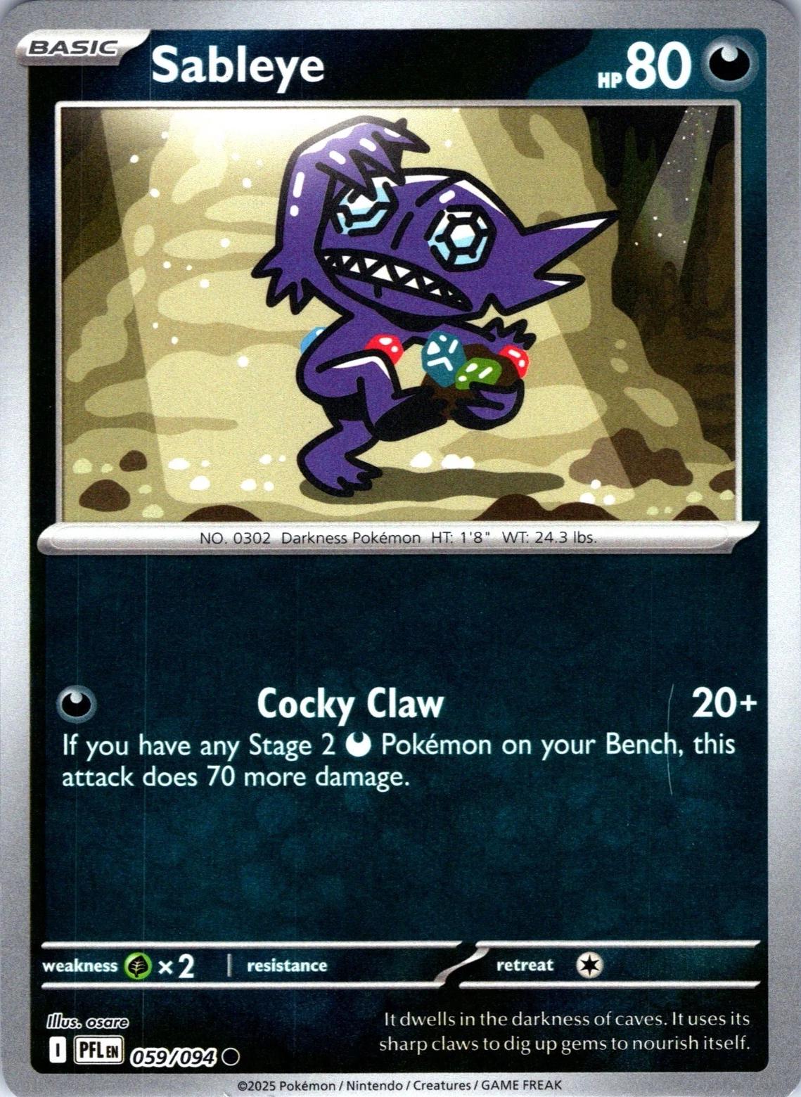 Sableye 59/94 Phantasmal Flames