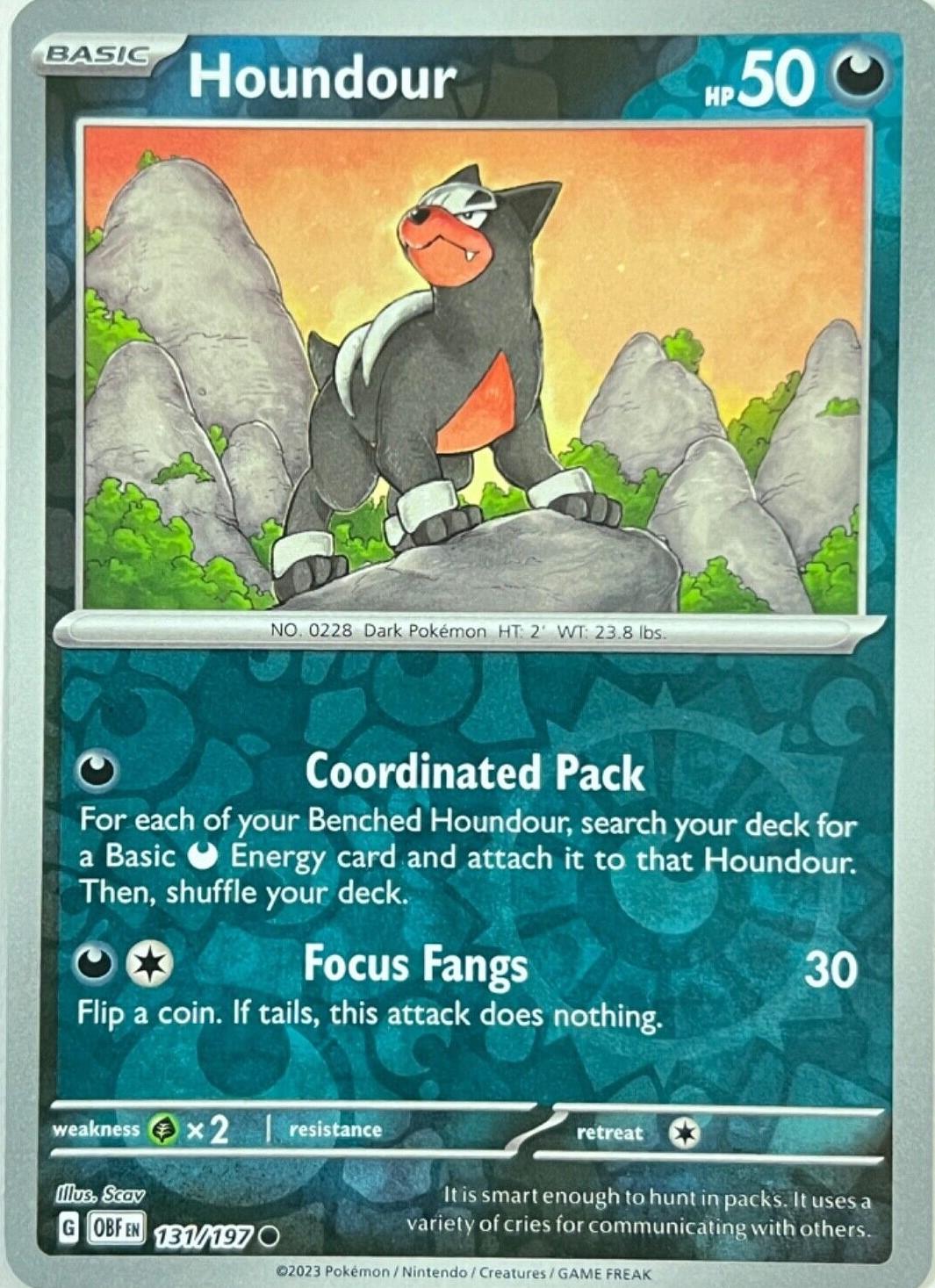 Houndour 131/197 Obsidian Flames