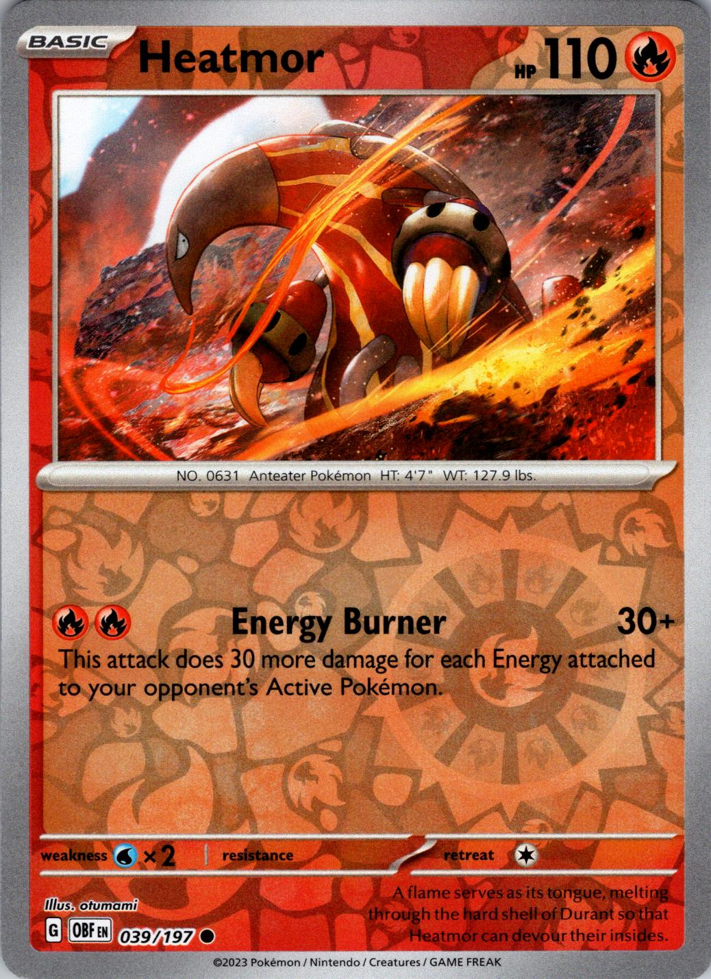 Heatmor 39/197 Obsidian Flames