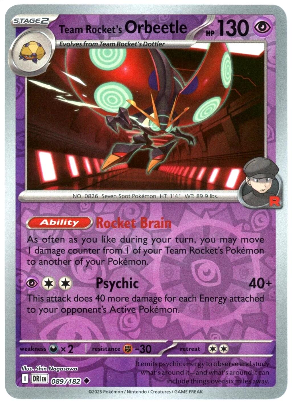 Team Rocket's Orbeetle 89/182 Destined Rivals