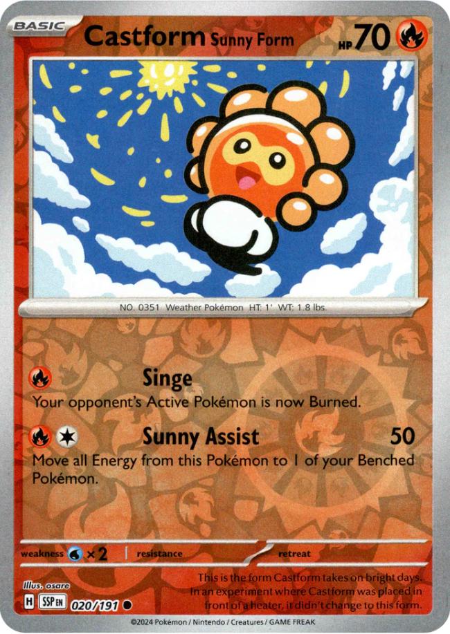 Castform Sunny Form 20/191 Surging Sparks