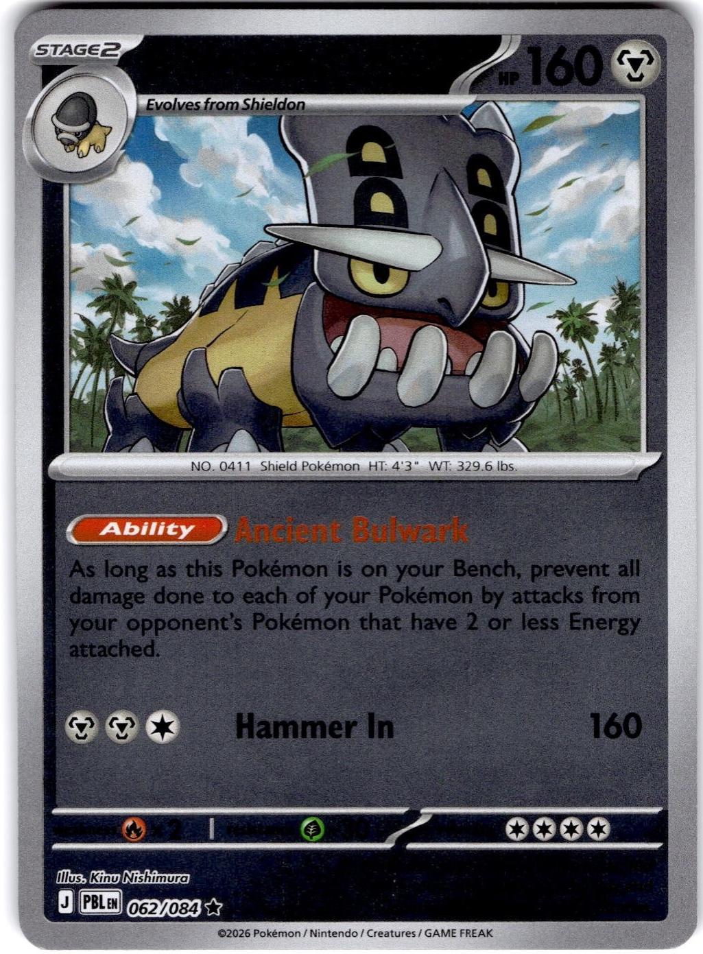 Bastiodon 62/84 Pitch Black