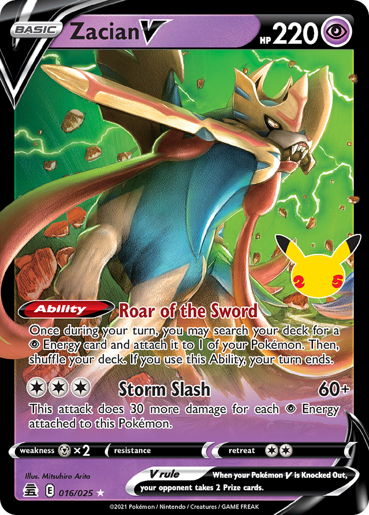 Zacian V 16/25 Celebrations