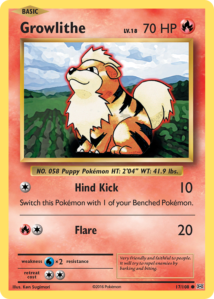 Growlithe 17/108 Evolutions