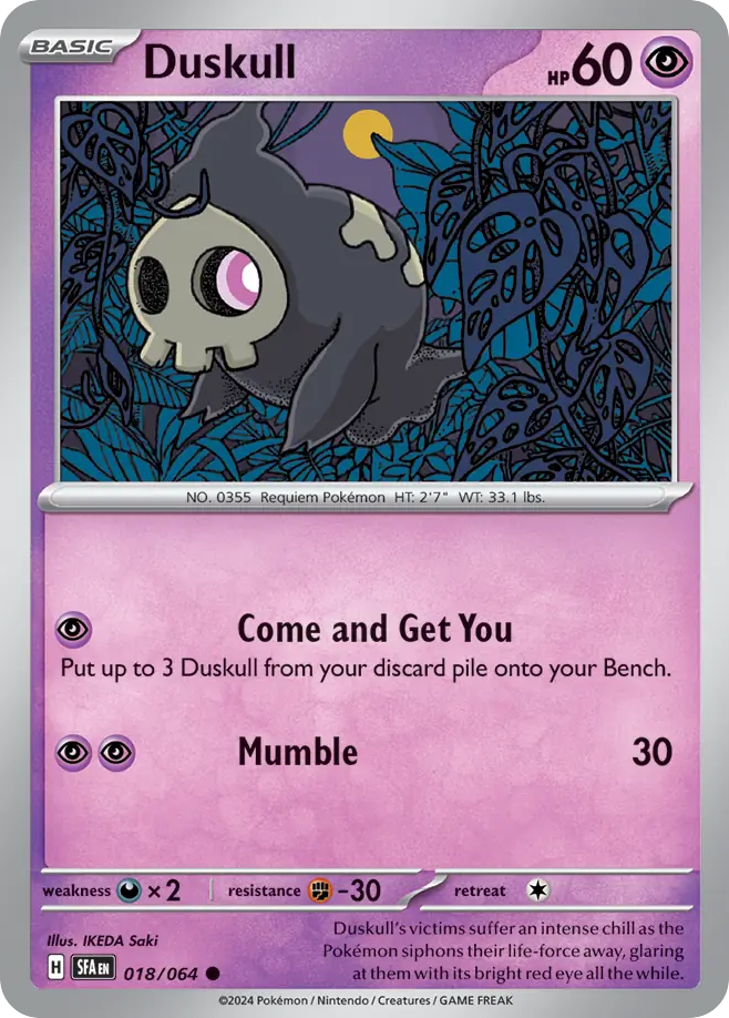 Duskull 18/64 Shrouded Fable