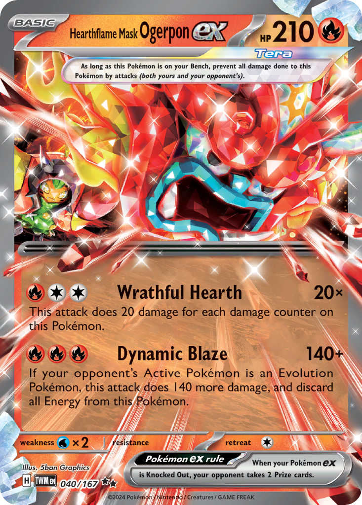 Hearthflame Mask Ogerpon ex 40/167 Twilight Masquerade