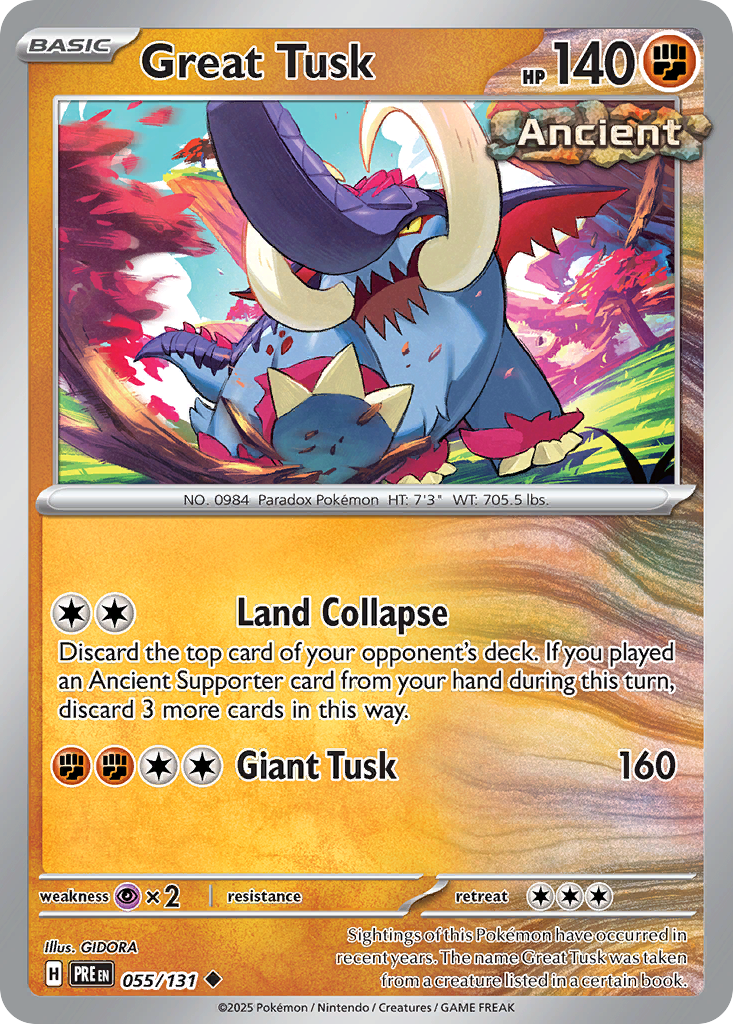 Great Tusk 55/131 Prismatic Evolutions