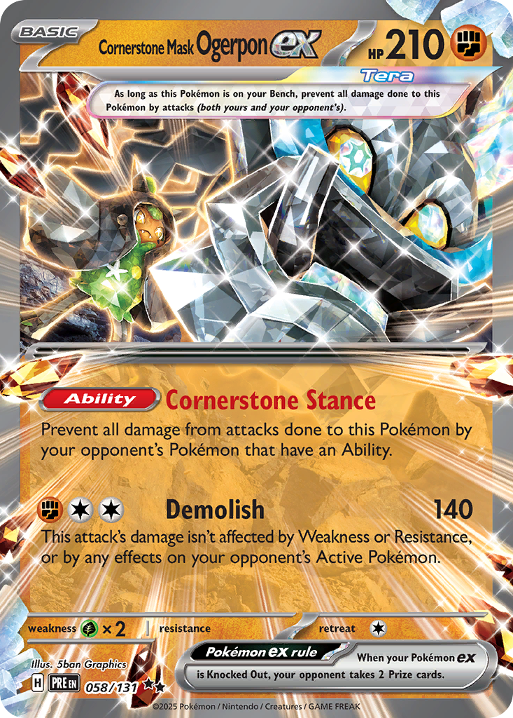 Cornerstone Mask Ogerpon ex 58/131 Prismatic Evolutions