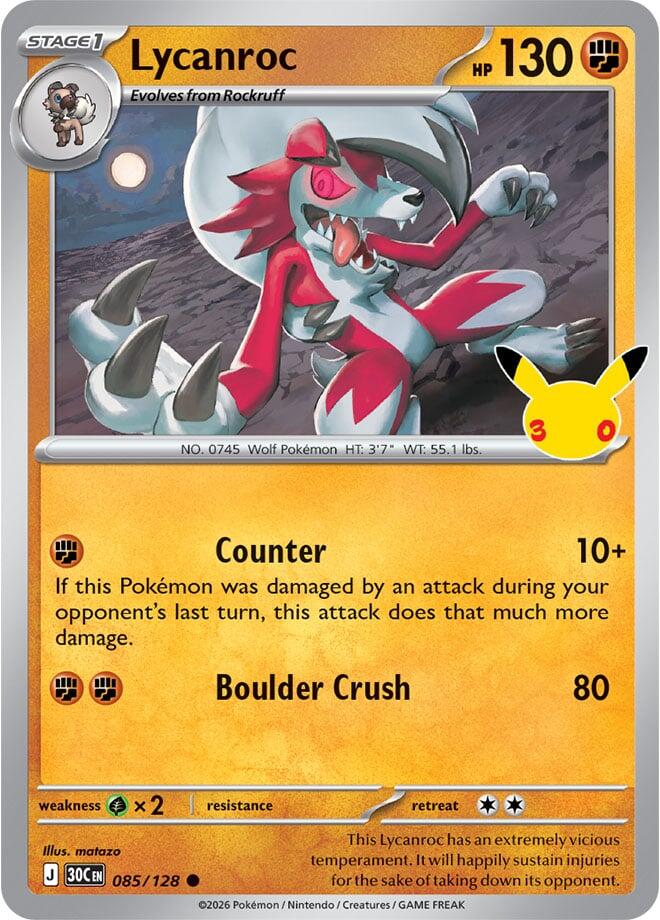Lycanroc 85/128 30th Celebration