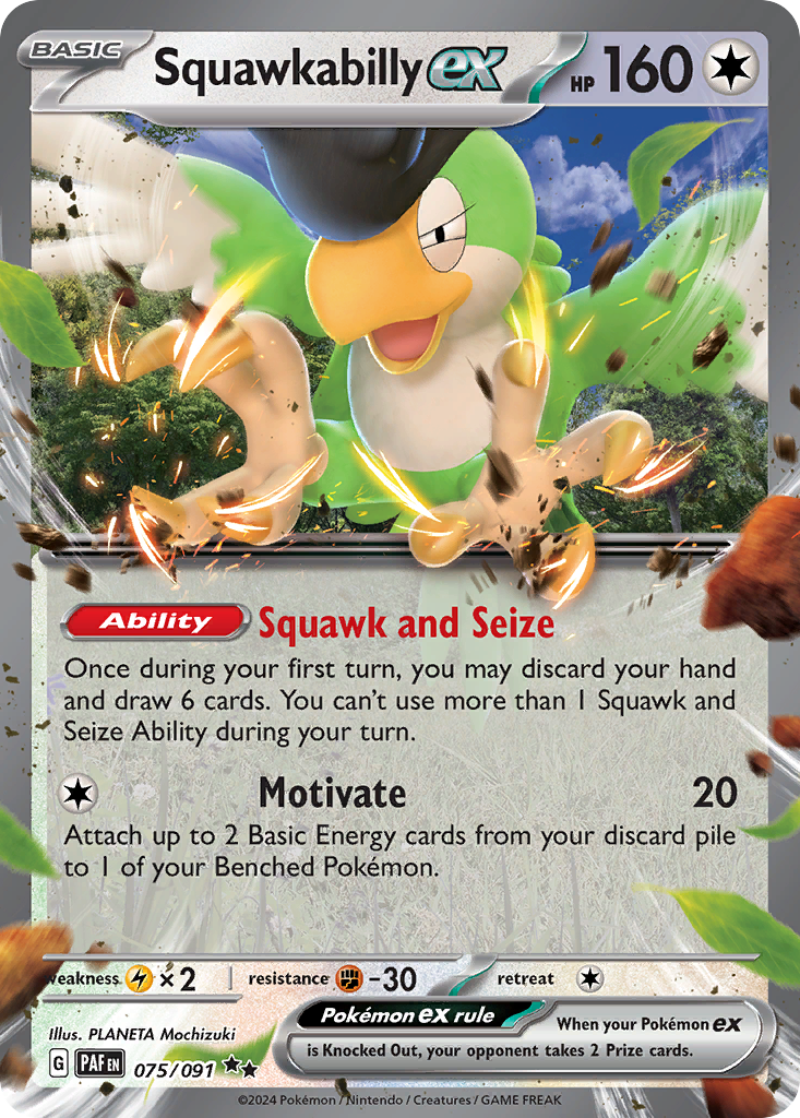 Squawkabilly ex 75/91 Paldean Fates