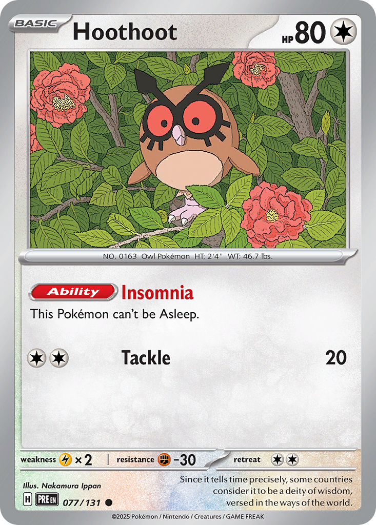 Hoothoot 77/131 Prismatic Evolutions