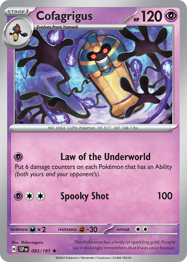 Cofagrigus 83/191 Surging Sparks
