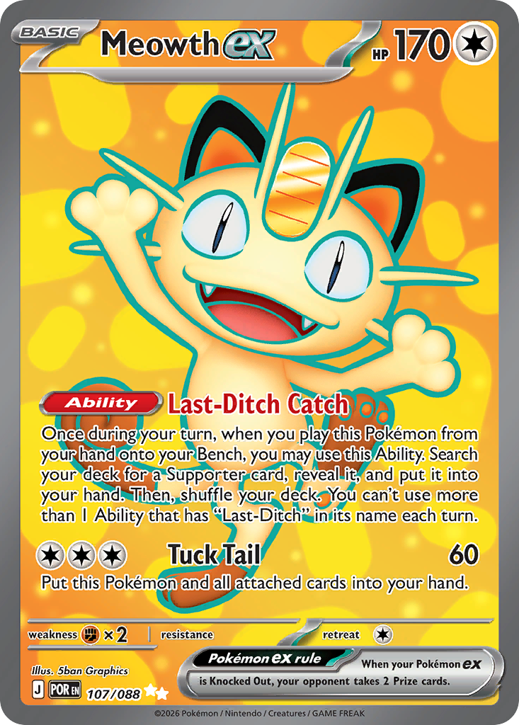 Meowth ex 107/88 Perfect Order