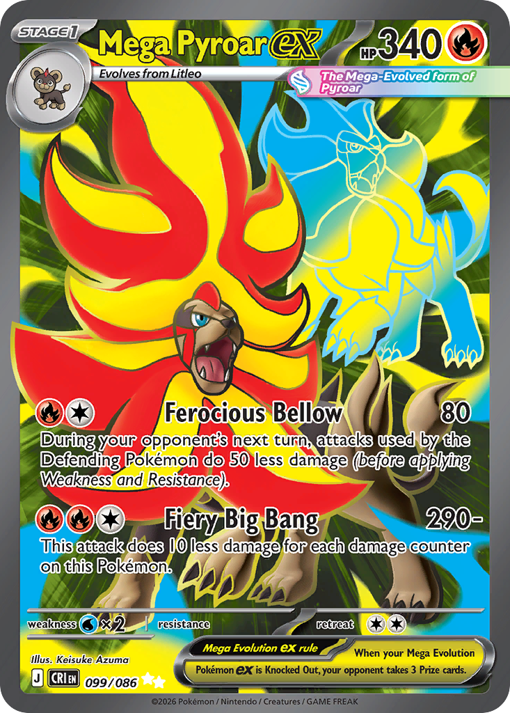Mega Pyroar ex 99/86 Chaos Rising