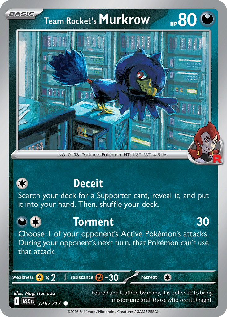Team Rocket's Murkrow 126/217 Ascended Heroes