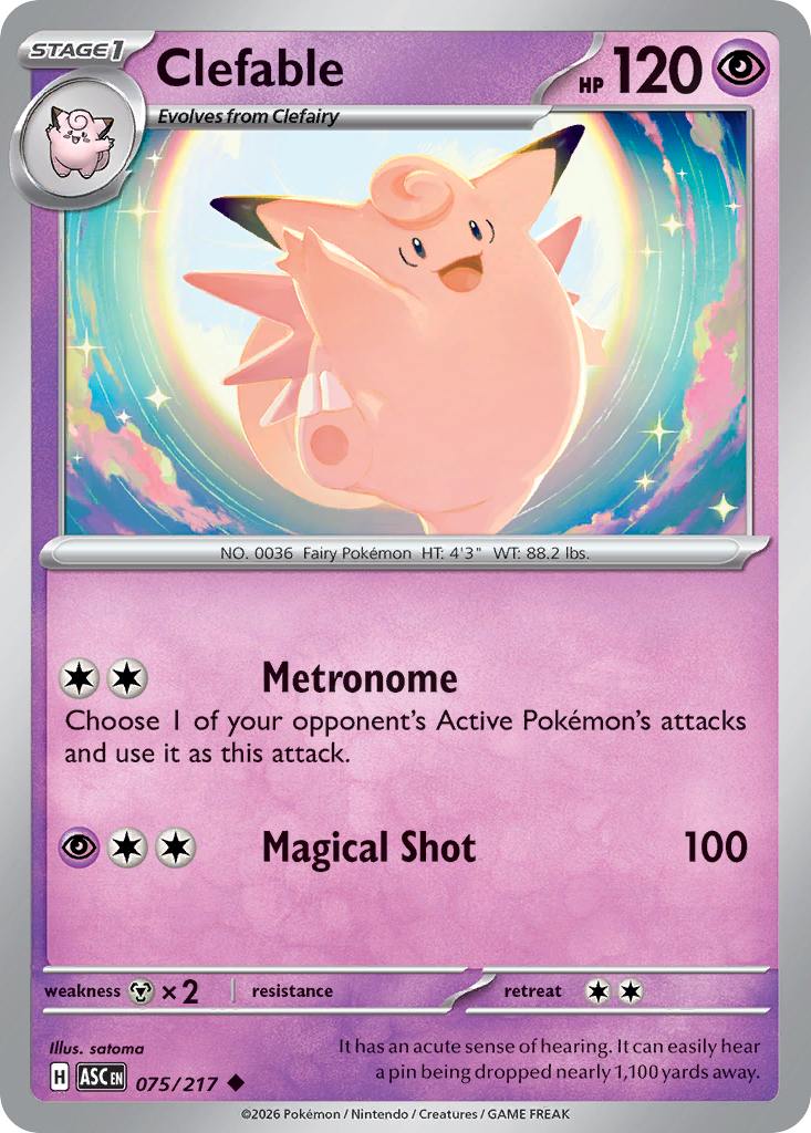 Clefable 75/217 Ascended Heroes