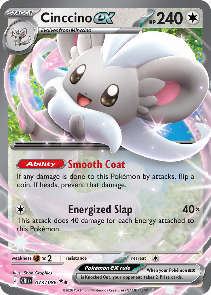 Cinccino ex 73/86 Chaos Rising