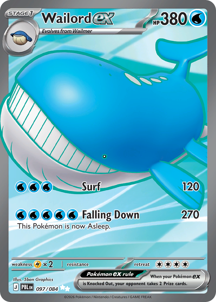 Wailord ex 97/84 Pitch Black