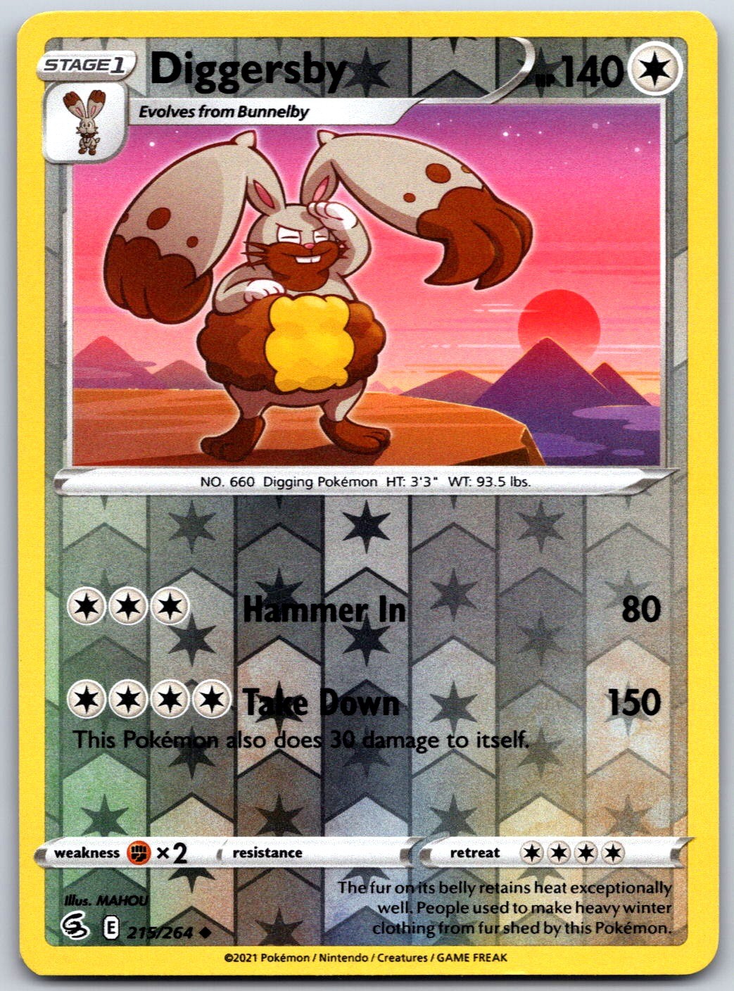 Diggersby 215/264 Fusion Strike