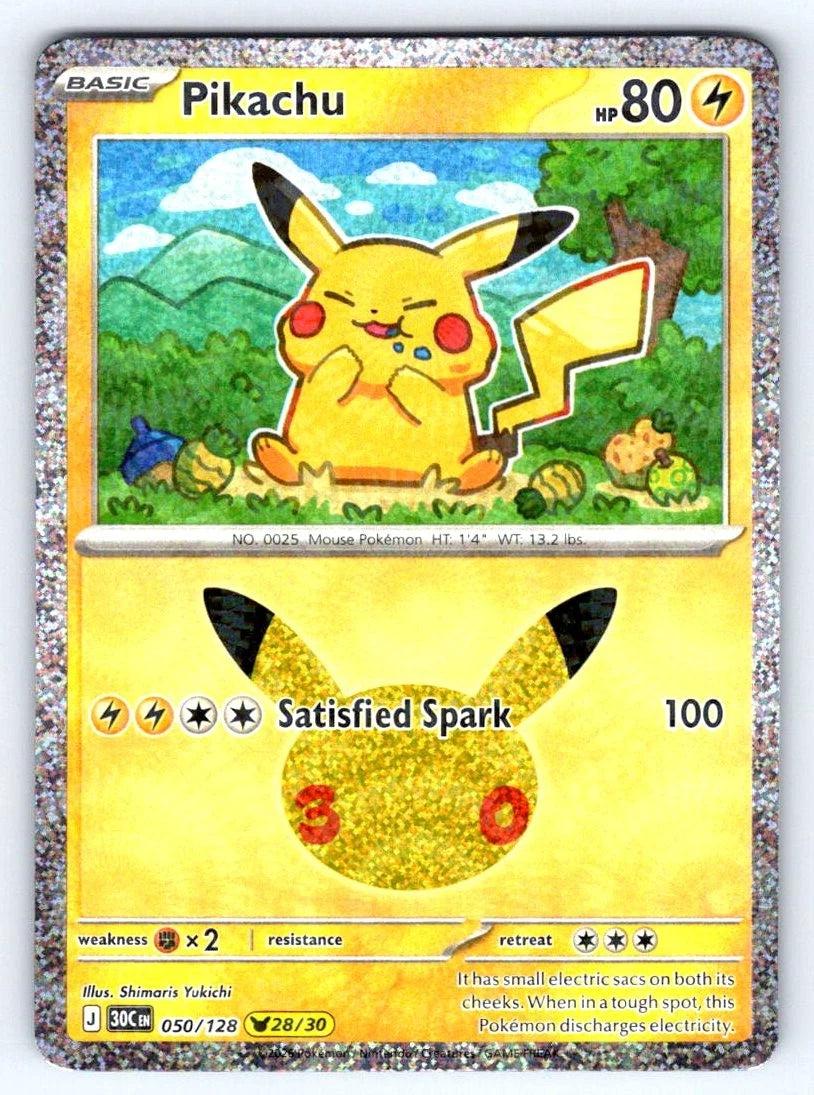 Pikachu 50/128 30th Celebration