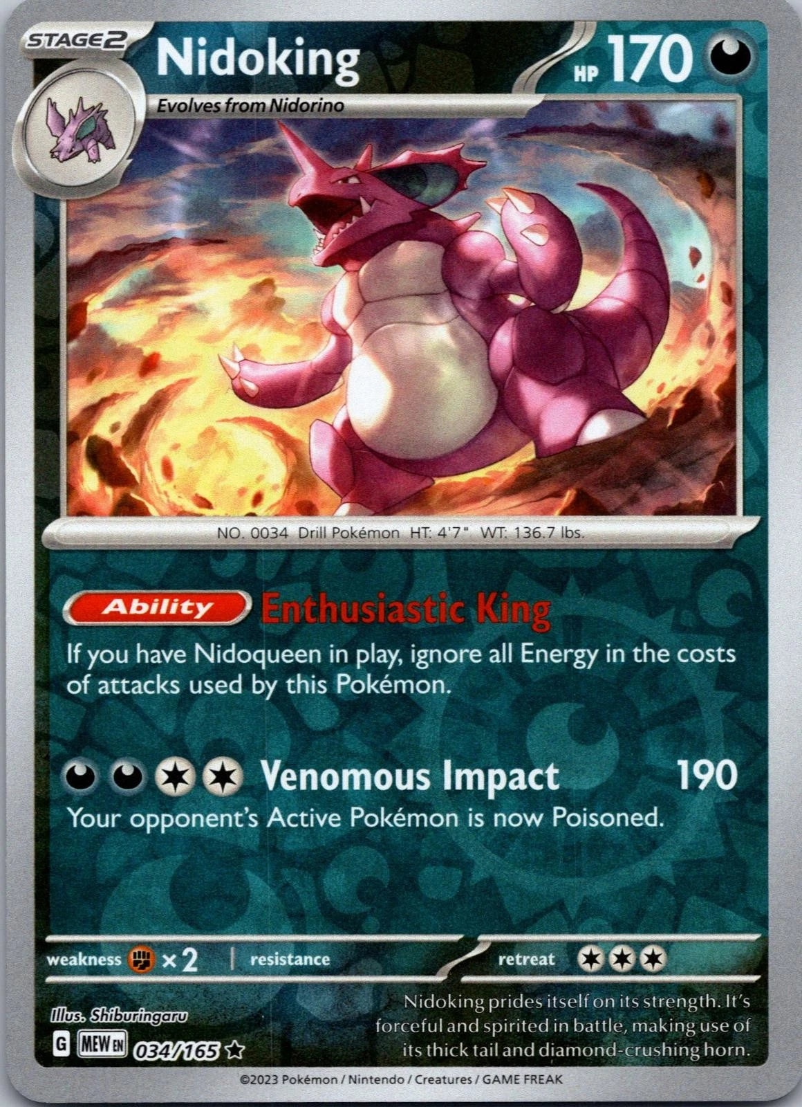 Nidoking 34/165 151