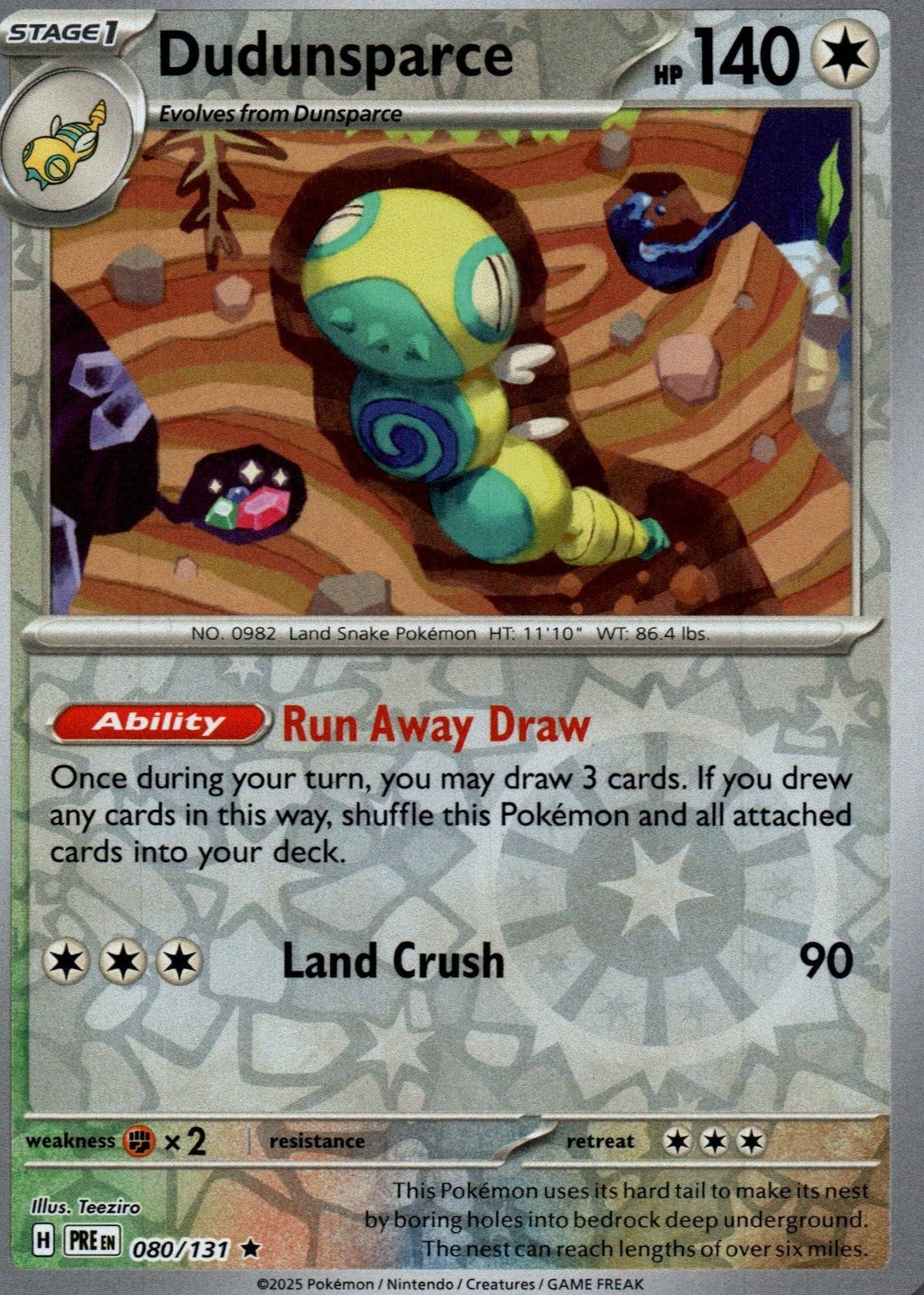Dudunsparce 80/131 Prismatic Evolutions