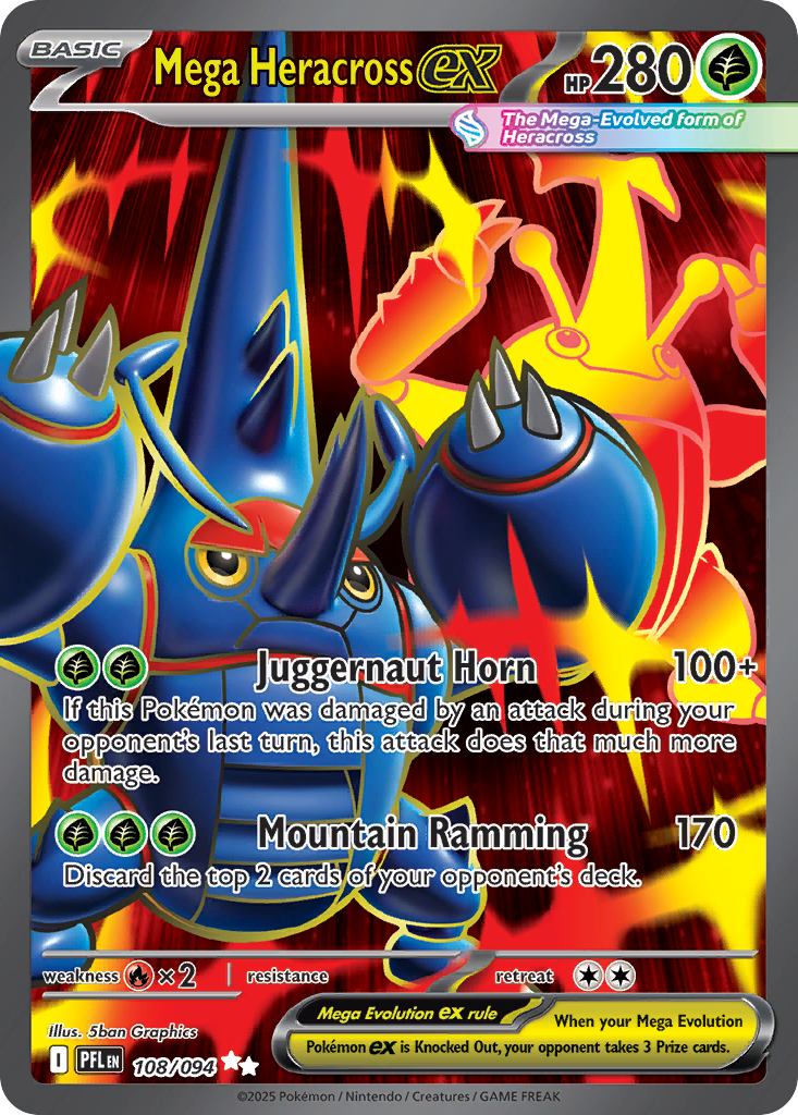 Mega Heracross ex 108/94 Phantasmal Flames