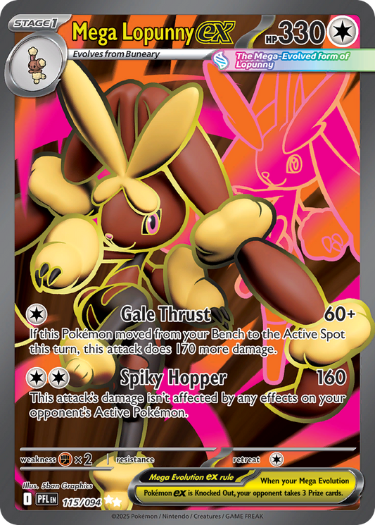 Mega Lopunny ex 115/94 Phantasmal Flames