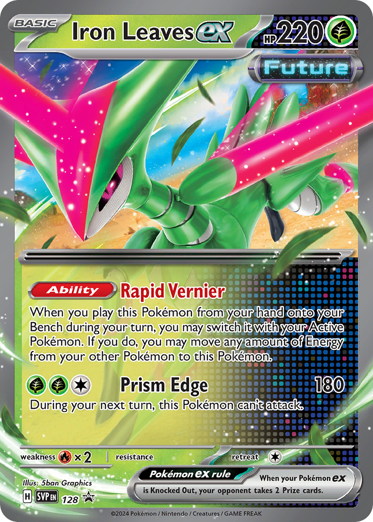 Iron Leaves ex 128/102 Scarlet & Violet Black Star Promos