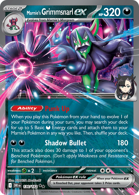Marnie's Grimmsnarl ex 136/182 Destined Rivals