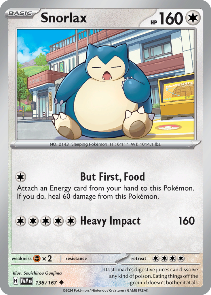 Snorlax 136/167 Twilight Masquerade