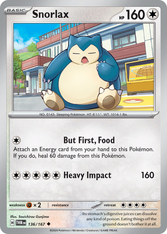 Snorlax 136/167 Twilight Masquerade
