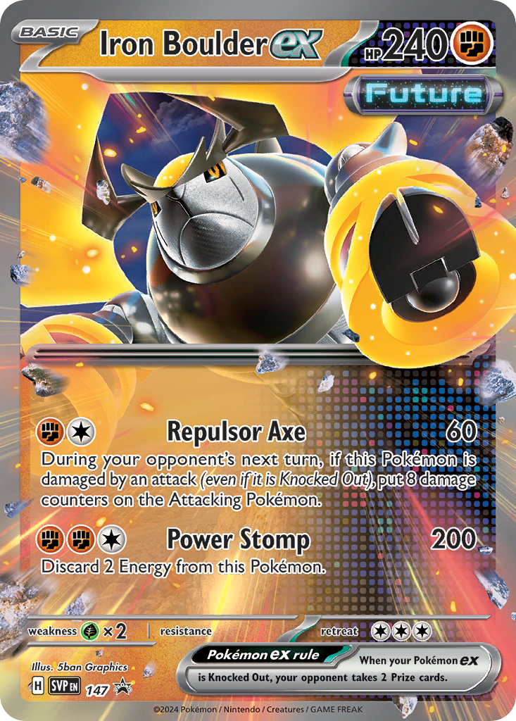 Iron Boulder ex 147/215 Scarlet & Violet Black Star Promos