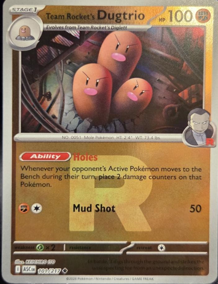 Team Rocket's Dugtrio 101/217 Ascended Heroes
