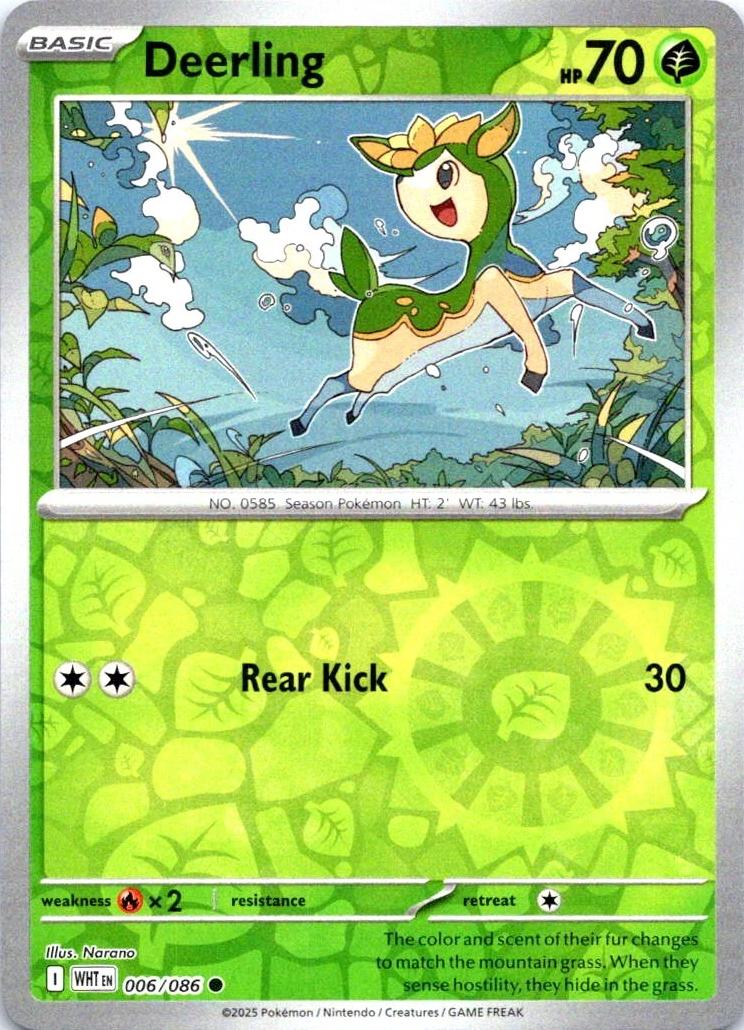 Deerling 6/86 White Flare