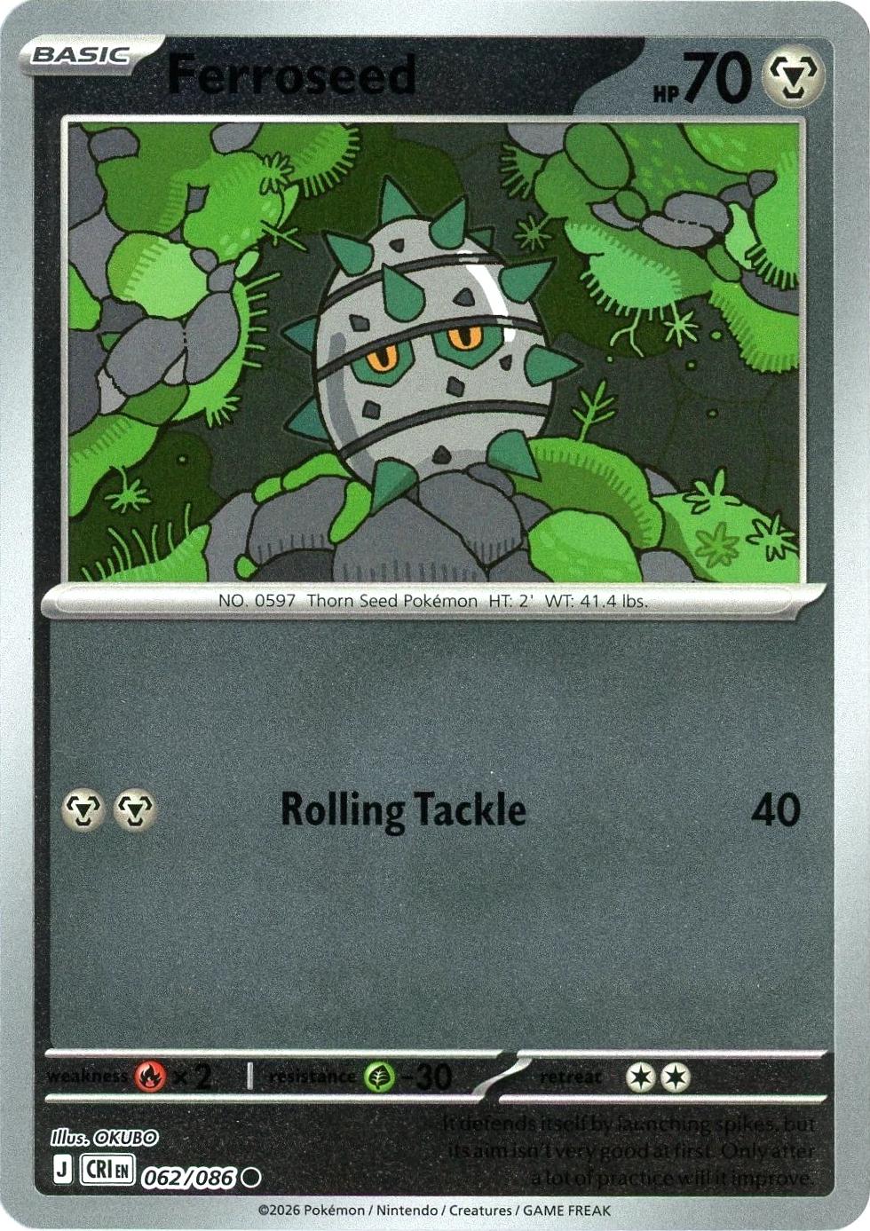 Ferroseed 62/86 Chaos Rising