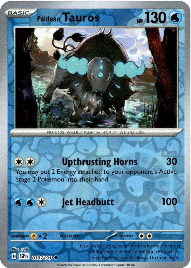 Paldean Tauros 39/191 Surging Sparks