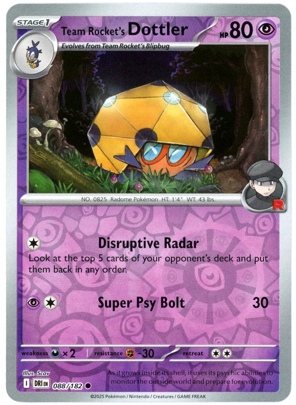 Team Rocket's Dottler 88/182 Destined Rivals