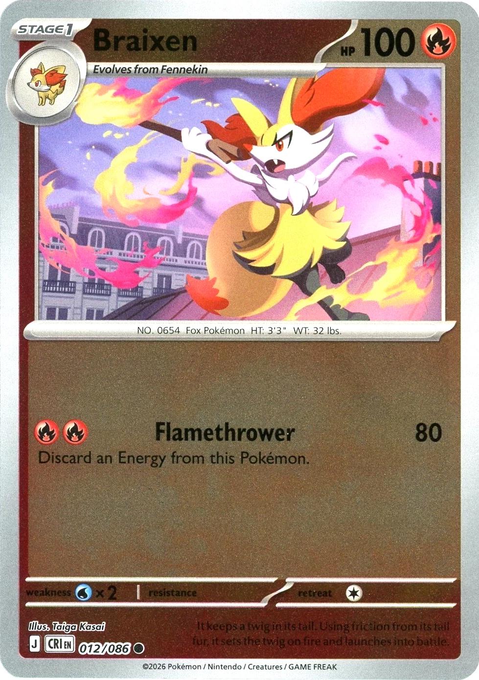 Braixen 12/86 Chaos Rising