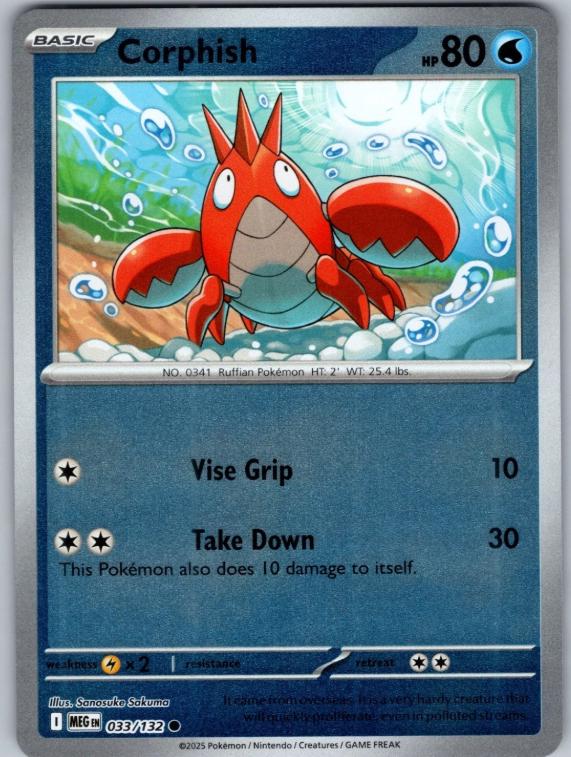 Corphish 33/132 Mega Evolution