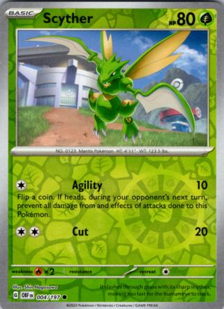 Scyther 4/197 Obsidian Flames