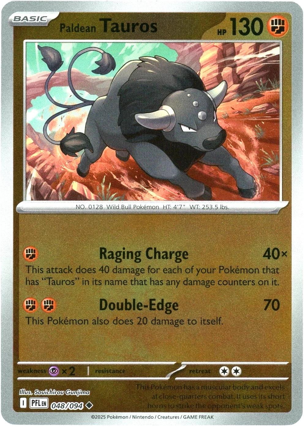 Paldean Tauros 48/94 Phantasmal Flames