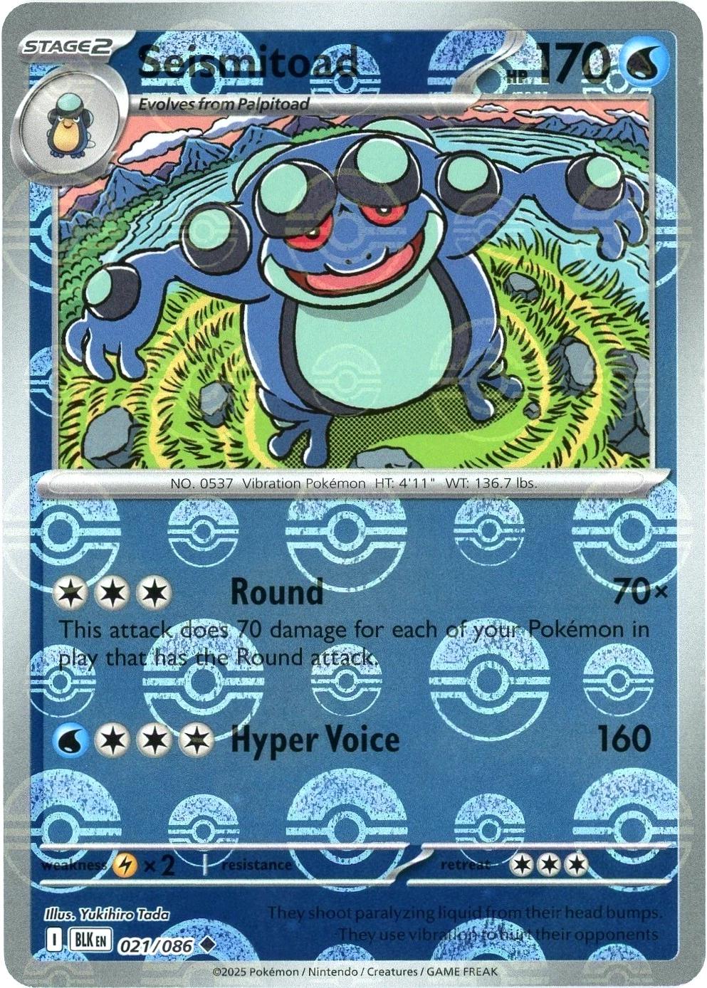 Seismitoad 21/86 Black Bolt