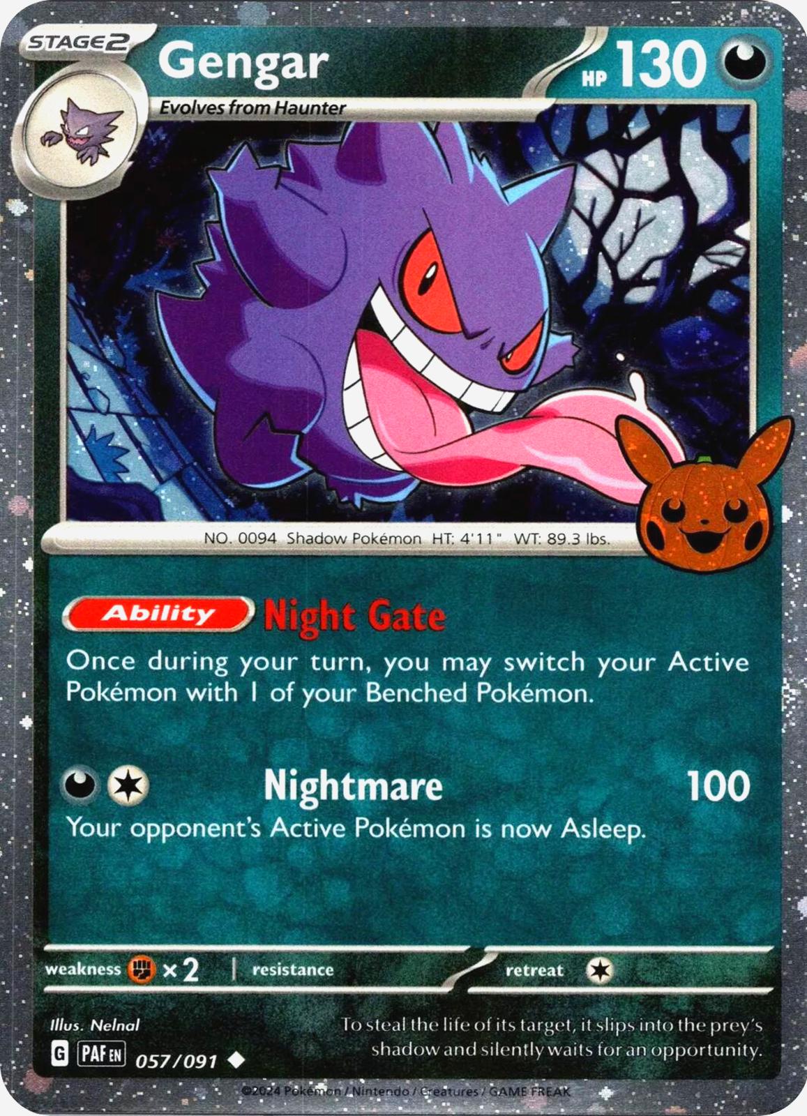 Gengar 57/91 Paldean Fates