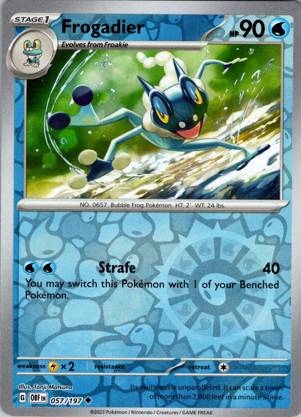 Frogadier 57/197 Obsidian Flames
