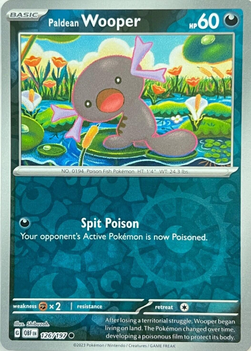Paldean Wooper 126/197 Obsidian Flames
