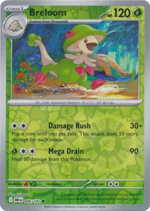 Breloom 6/182 Destined Rivals